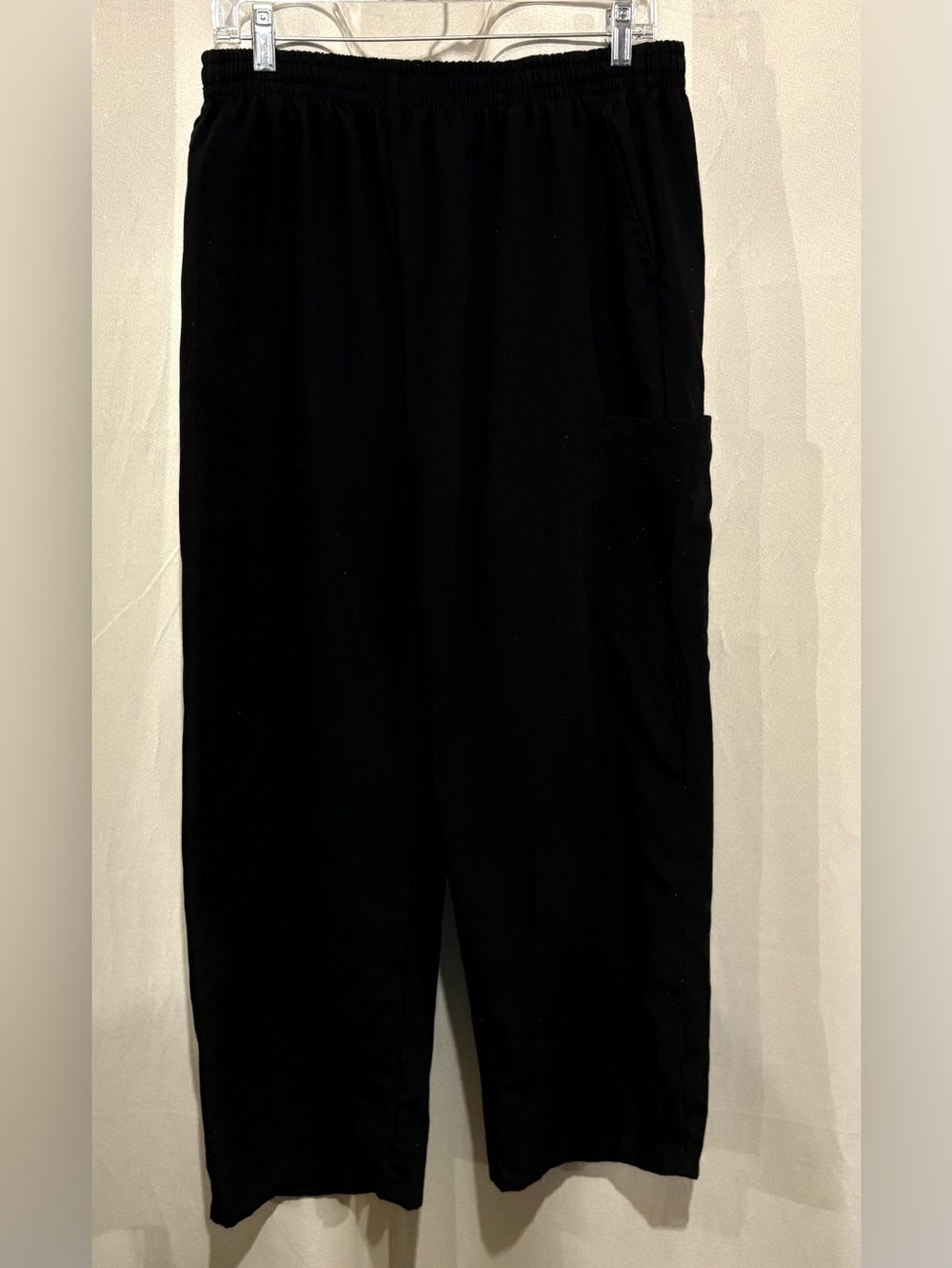 Women’s Black Elastic-Waist Uniform Pants